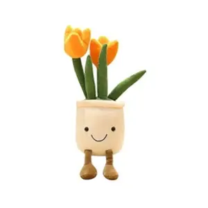 Peluche tulipe Mine réjouie 35cm D-Orange pas cher