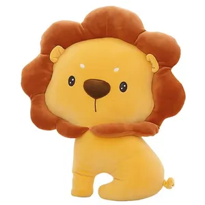 Peluche Lion mignon 35 CM - Jaune pas cher