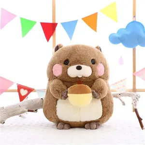 Peluche Marmotte mignonne 25 CM - Marron pas cher
