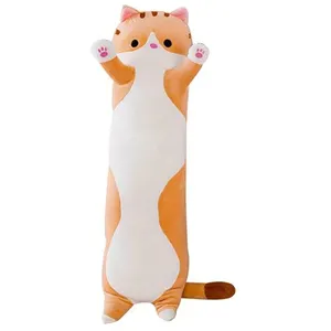 Peluche Chat long mignon 90 CM - Marron pas cher