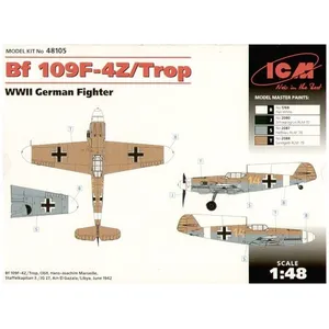 Maquette Messerschmitt Bf 109F-4Z/Trop 1/48 - ICM Maquette d'avion - ICM48105 pas cher
