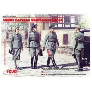 Inconnu Wwii German Staff Personnel (4 Figures) - 1:35e - Icm pas cher