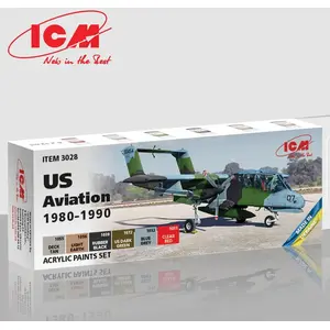 Comparateur de prix : ICM Peintures acryliques pour aviation américaine 1980-1990 - 6 x 12 ml