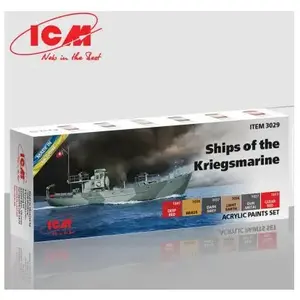 Comparateur de prix : ICM Peintures acryliques pour bateaux de la Kriegsmarine WWII - 6 x 12 ml