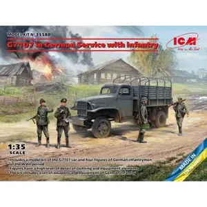 ICM Maquette véhicule et figurines : G7107 en service allemand avec l'infanterie pas cher