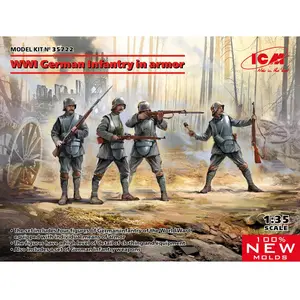 Figurine - ICM - L'infanterie allemande de la Première Guerre mondiale en armure pas cher