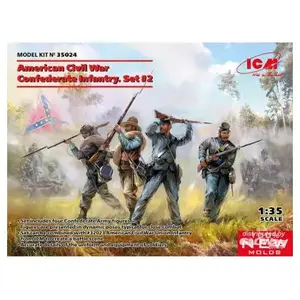 Comparateur de prix : ICM Figurines militaires : Infanterie confédérée de la guerre civile américaine Set 2