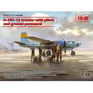 1:48 ICM 48288 A-26C-15 Invader with pilots and ground personnel Plast... pas cher
