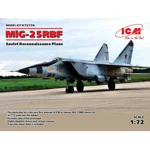 Mig-25 Rbf,soviet Reconnaissance Plane - 1:72e - Icm pas cher
