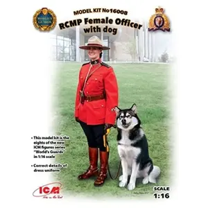 Rcmp Female Officer With Dog - 1:16e - Icm pas cher