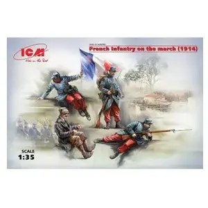Comparateur de prix : French Infantry On The March(1914)4figur - 1:35e - Icm