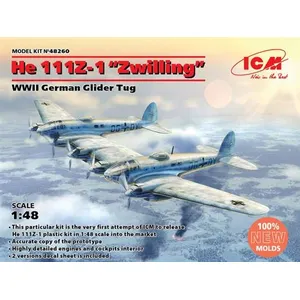 He 111z-1 Zwilling, Wwii German Glider Tug - 1:48e - Icm pas cher