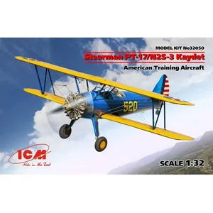 Stearman Pt-17/n2s-3 Kaydet , American Training Aircraft - 1:32e - Icm pas cher