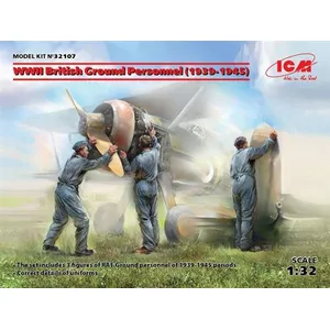 Comparateur de prix : Wwii British Ground Personnel(1939-1945)(3 Figures) - 1:32e - Icm