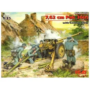 Comparateur de prix : 7,62cm Pak 36(r) With German Crew - 1:35e - Icm