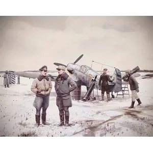 Bf 109f-4 With German Luftwaffe Stuff - 1:48e - Icm pas cher