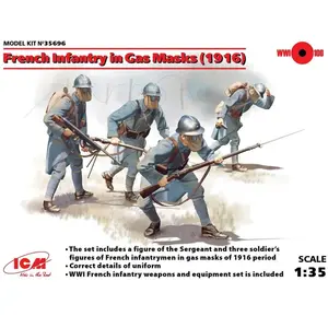 Comparateur de prix : French Infantry In Gas Masks 1918 - 1:35e - Icm
