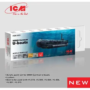 Comparateur de prix : ICM Set de peintures : Sous-Marin WWII Allemand
