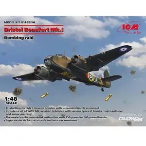 Comparateur de prix : Maquette Bristol Beaufort Mk.I. Bombing raid  1/48  - ICM Maquette d'avion  - 3318314 