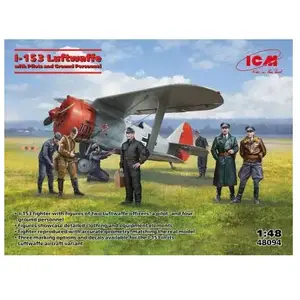 ICM Maquette avion avec les pilotes et le personnel au sol de la Luftwaffe pas cher