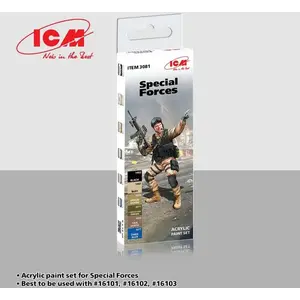 Comparateur de prix : ICM Set 6 peintures acrylique pour figurines Forces Spécial (modern, W...