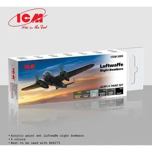 Comparateur de prix : ICM Set de peintures acryliques pour avions bombardiers de nuit de la ...