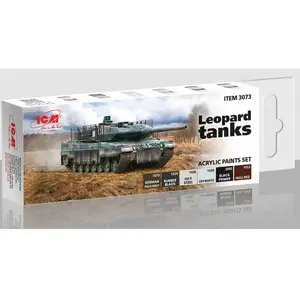 Comparateur de prix : Maquette Acrylic paint set for Leopard tanks - ICM Maquette militaire - 3303073