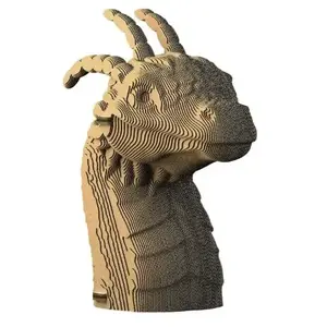 Puzzle-sculpture 3D en carton - CREATIFWOOD - Dragon - 94 pièces - 20 x 11 x 17,5 cm pas cher