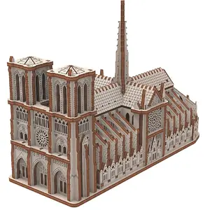 Mr. PlayWood Maquette Cathédrale Notre Dame  - MNS Maquette en bois  - PWCAT 
