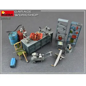 Mini Art Accessoires de dioramas : Atelier de Garage Coloris Unique pas cher