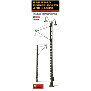 Railroad Power Poles & Lamps - 1:35e - Miniart pas cher