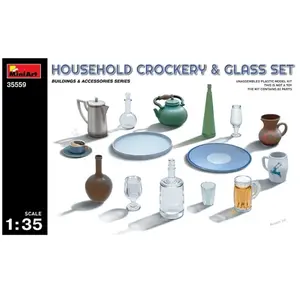 Comparateur de prix : Household Crockery & Glass Set - 1:35e - Miniart