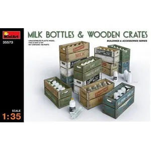 Milk Bottles & Wooden Crates - 1:35e - Miniart pas cher