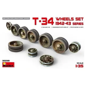 T-34 Wheels Set.1942-43 Series - 1:35e - Miniart pas cher