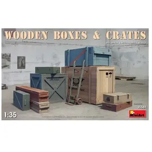 Comparateur de prix : Wooden Boxes & Crates - 1:35e - Miniart