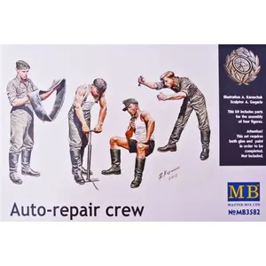 Figurines Equipage de réparation auto  1/35  - Master Box Figurines historiques  - MB3582 
