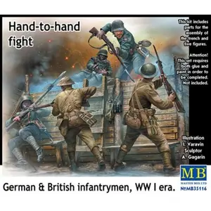 Hand To Lutte Main, Allemande Et Britannique Fantassins De La 1ère Gm pas cher