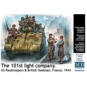 Masterbox 101th Light Company.us Paratroopers And British Tankmen- 1:35e - Master Box Ltd. pas cher