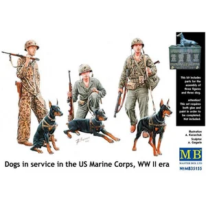 MASTER BOX Figurines 2ème Guerre mondiale : Service cynophile du corps des US Marines pas cher