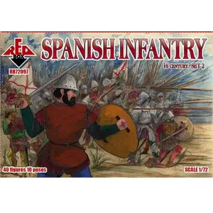 Figurines Ensemble d'infanterie espagnole 2 16 c. 1/72 - Red Box Figurines historiques - RB72097 pas cher