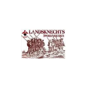 Landsknechts (sword/arquebus) 16th Centu - 1:72e - Red Box pas cher