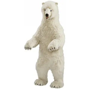 Comparateur de prix : Hansa Peluche Geante Ours Polaire Dresse 150 Cm H Et 65 Cm L