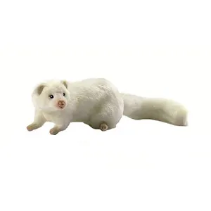 Hansa Peluche Furet Blanc 23cmL pas cher