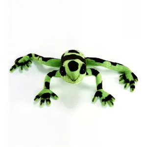 Hansa Peluche grenouille verte et noire Anima pas cher
