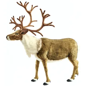 Comparateur de prix : Hansa Peluche Geante Renne Nordic 130 Cm H Et 120 Cm L