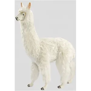Hansa peluche Geante Lama Alpaga Blanc 165 cm H et 115 cm L
