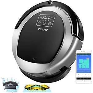 Aspirateur Robot 3 en 1,TEENO Robot Aspirateur Laveur avec fonction lavage de sol,Système de Nettoyage Puissant,Compatible avec pas cher