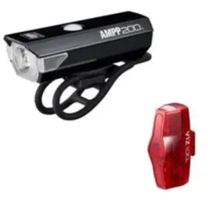 Comparateur de prix : Éclairage casque vélo Cateye Ampp 200 & Viz 100 Noir TU CATEC030015