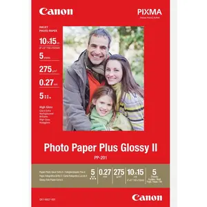 Papier photo brillant extra II 10 × 15 cm Canon PP-201 - 5 feuilles pas cher