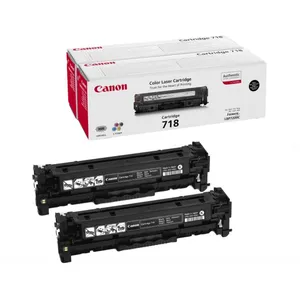 Comparateur de prix : Canon 718 Black - pack de 2 - noir - original - cartouche de toner